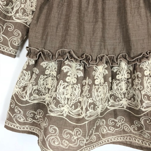 Isabella & Chloe Embroidery Ribbon Ruffle Dress - Picture 4 of 8